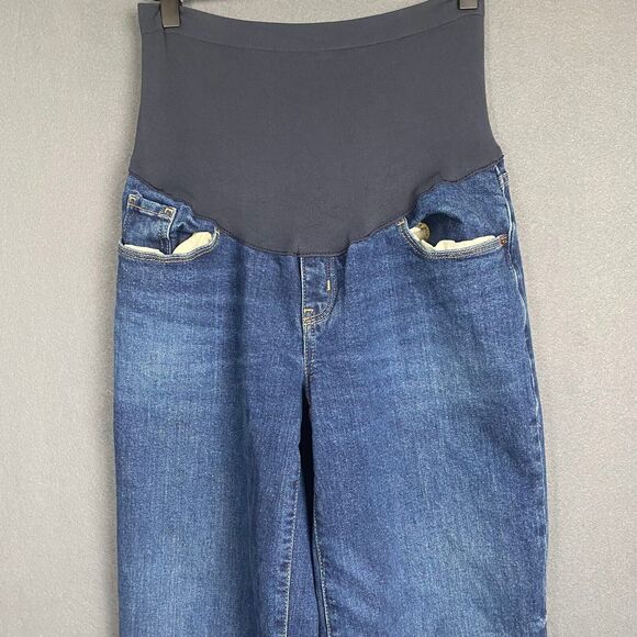 Old Navy Maternity Jeans Womens 8 Blue Skinny Medium Wash - Picture 2 of 11